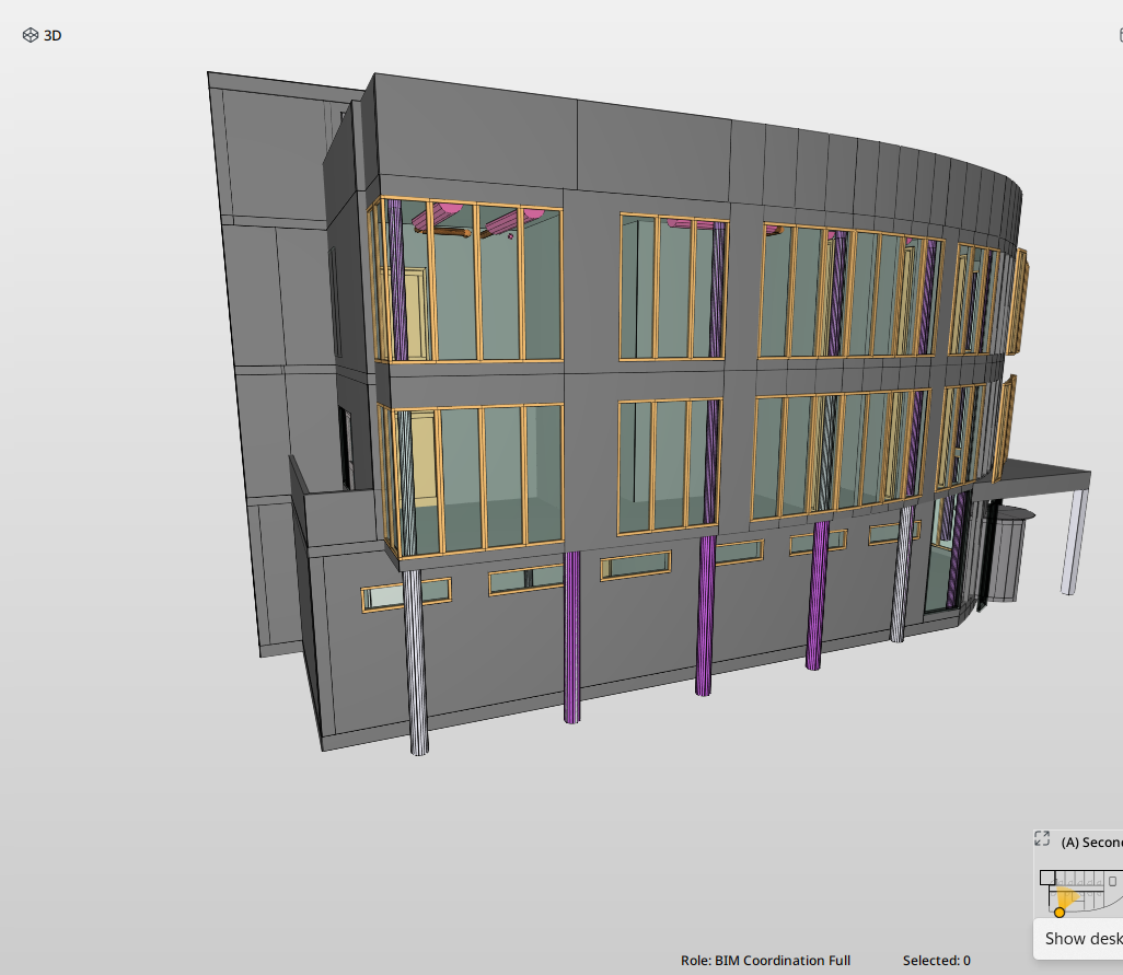 BIM model view showing digital coordination and clash review